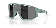 Sunglasses Bliz Fusion S (0-133) with Smoke Mirror Silver lens and Matte Green frame - Variant link