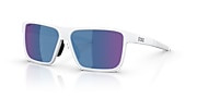 Lunettes de soleil Bliz A008 L (61-12) avec Multicolore fumée/bleu verre et Blanc mat monture - Lien de variante