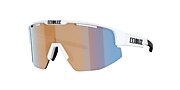 Sunglasses Bliz Matrix Small XXS (0-130) with Coral/Orange Mirror Blue lens and Matte White frame - Variant link