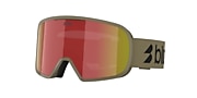 Goggles Bliz G002S S (-00) avec Brown/Red Multicolor verre et Camo Mat Vert monture - Lien de variante