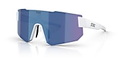 Lunettes de soleil Bliz P005 XXL (0-139) avec Multicolore fumée/bleu verre et Blanc mat monture - Lien de variante