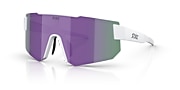 Lunettes de soleil Bliz P005 XL (0-135) avec Miroir Fumé/Violet verre et Blanc mat monture - Lien de variante