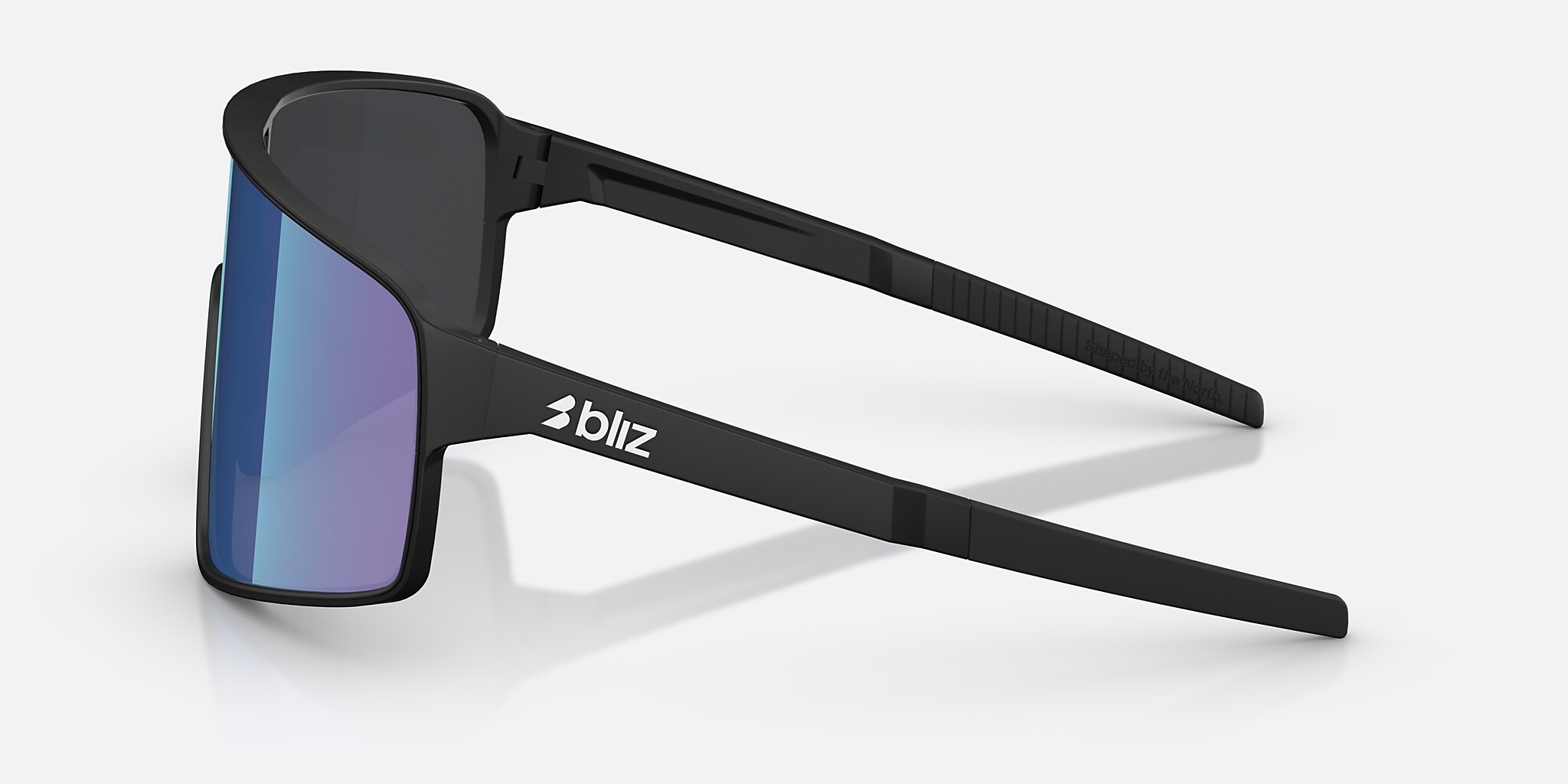 Sunglasses Bliz P001 L (0-138) with Smoke/Blue Multicolor lens and Matte Black frame Image 3 of 6