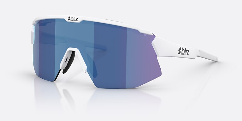 Sunglasses Bliz Breeze XL (0-141) with Smoke/Blue Multicolor lens and Matte White frame Image 1 of 7