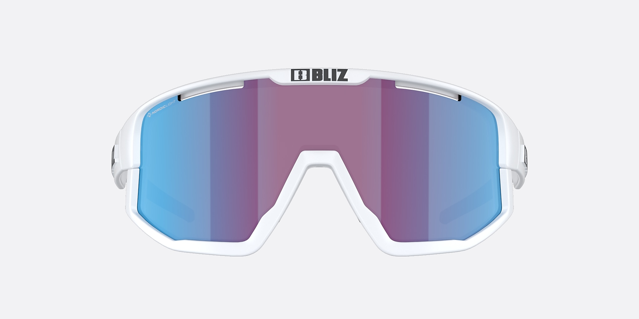 Sunglasses Bliz Fusion S (0-133) with Rose/Violet Mirror Blue lens and Matte White frame Image 2 of 5 Sunglasses Bliz Fusion S (0-133) with Rose/Violet Mirror Blue lens and Matte White frame Image 2 of 5
