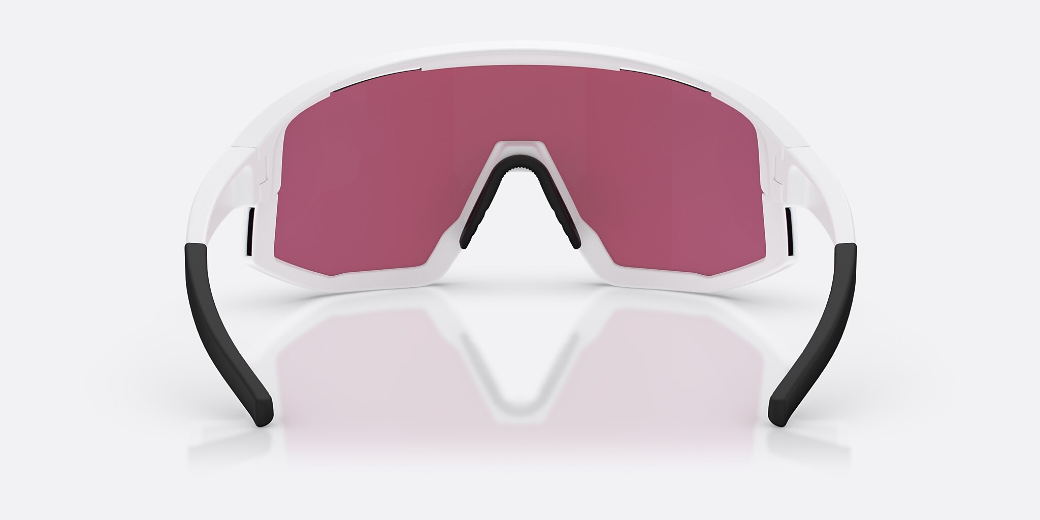 Sunglasses Bliz Fusion S (0-133) with Rose/Violet Mirror Blue lens and Matte White frame Image 4 of 7