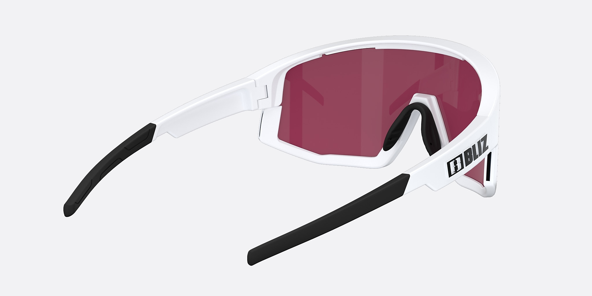 Sunglasses Bliz Fusion S (0-133) with Rose/Violet Mirror Blue lens and Matte White frame Image 4 of 5 Sunglasses Bliz Fusion S (0-133) with Rose/Violet Mirror Blue lens and Matte White frame Image 4 of 5
