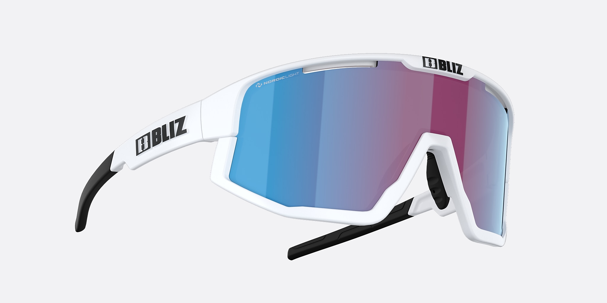 Sunglasses Bliz Fusion S (0-133) with Rose/Violet Mirror Blue lens and Matte White frame Image 5 of 5 Sunglasses Bliz Fusion S (0-133) with Rose/Violet Mirror Blue lens and Matte White frame Image 5 of 5