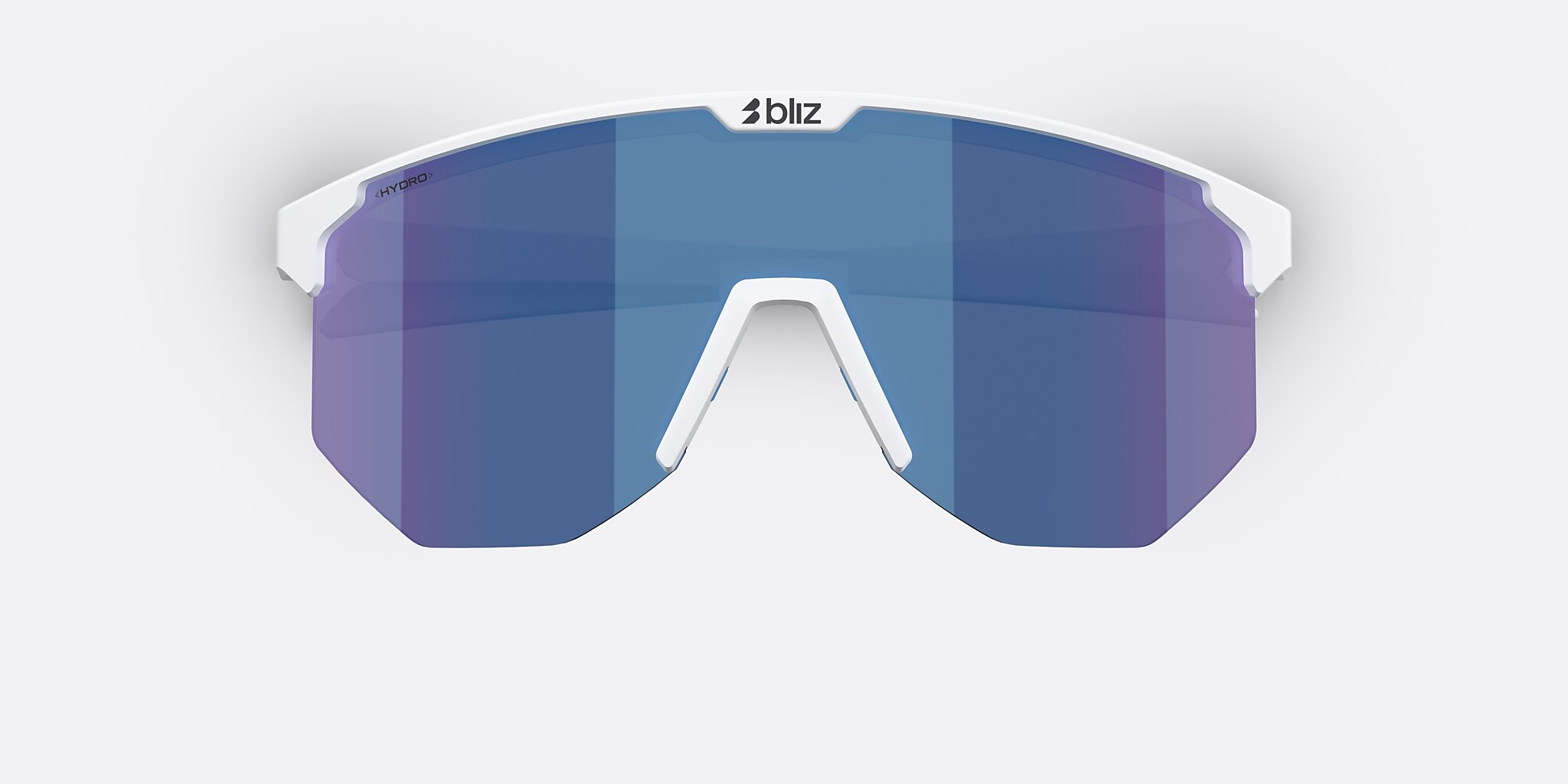 Sunglasses Bliz Hero XXL (0-142) with Smoke/Blue Multicolor lens and Matte White frame Image 5 of 6