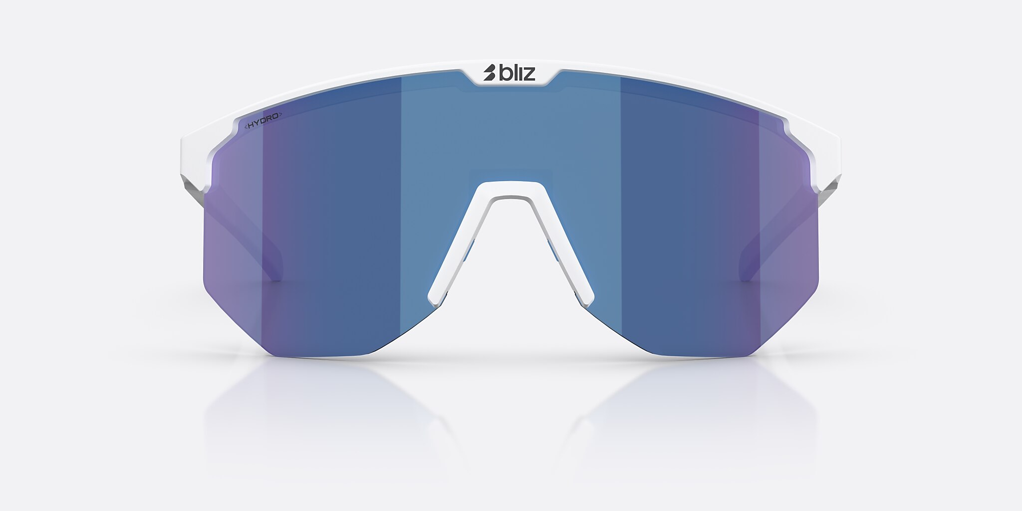 Sunglasses Bliz Hero XXL (0-142) with Smoke/Blue Multicolor lens and Matte White frame Image 2 of 6