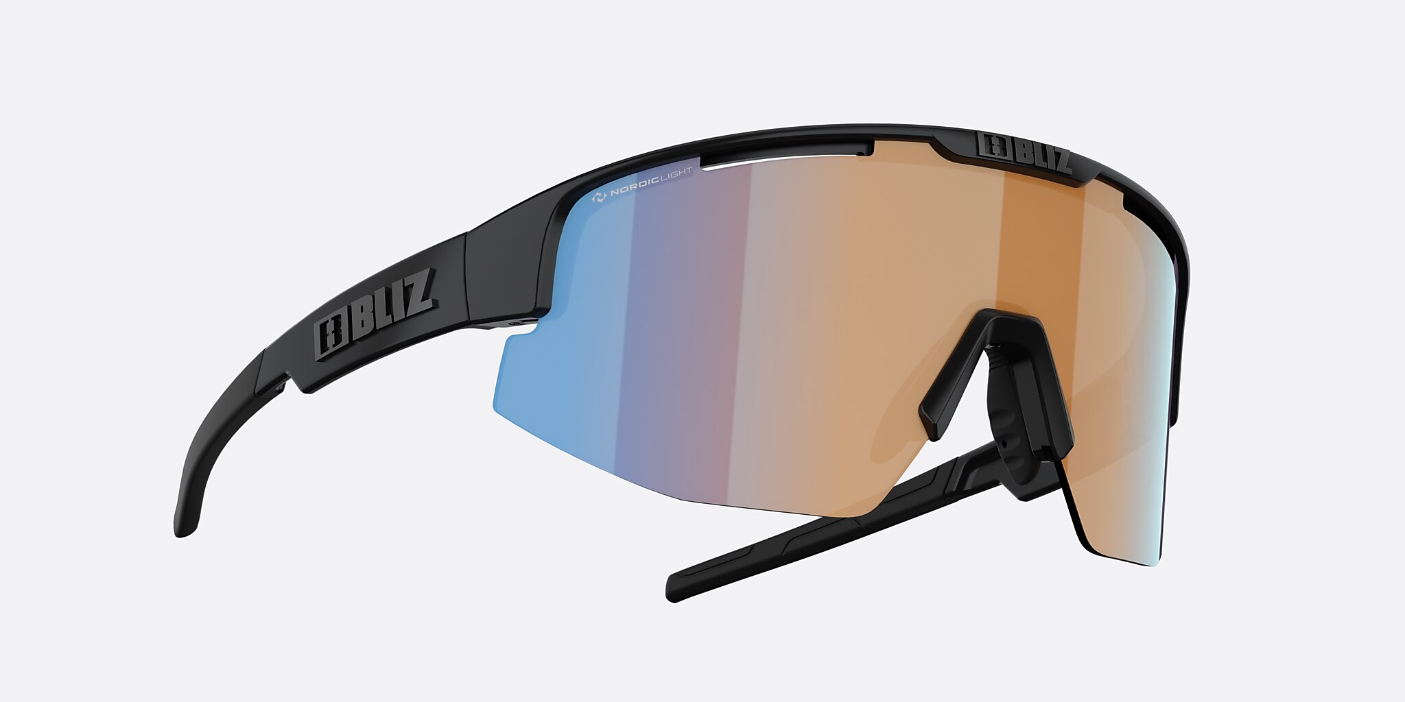 Sunglasses Bliz Matrix Small XXS (0-130) with Orange Blue lens and Black frame Image 6 of 7