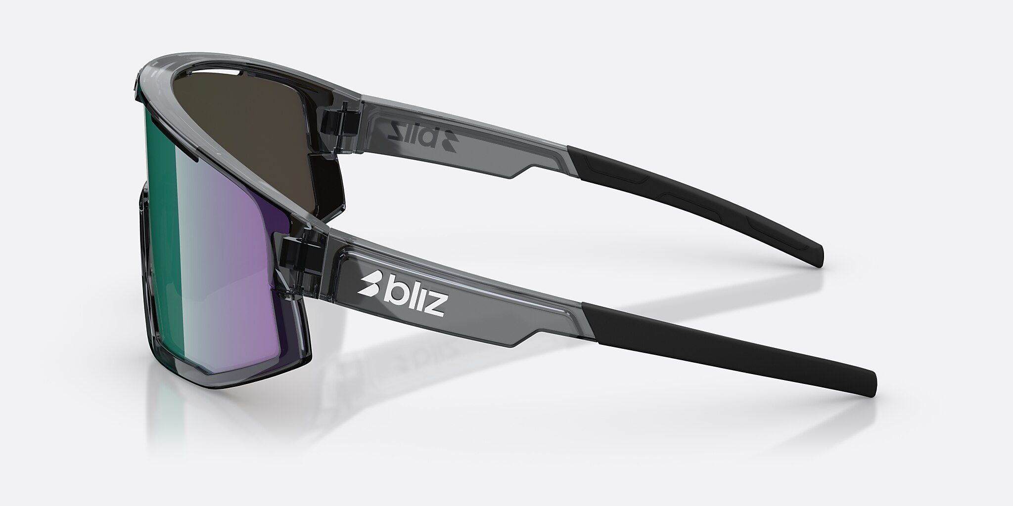 Sunglasses Bliz Fusion S (0-133) with Brown Green lens and Crystal Black frame Image 3 of 7
