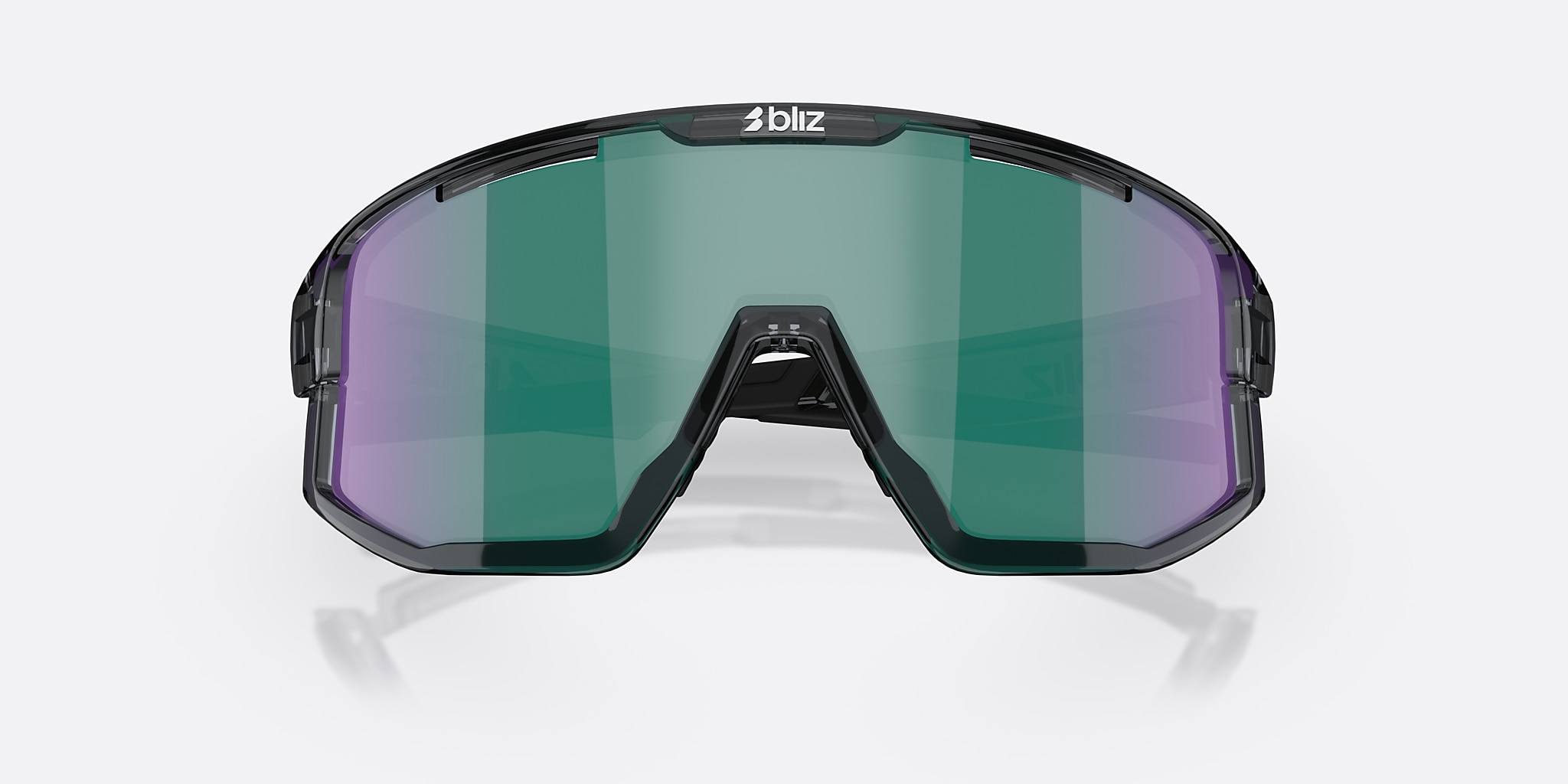 Sunglasses Bliz Fusion S (0-133) with Brown Green lens and Crystal Black frame Image 5 of 7