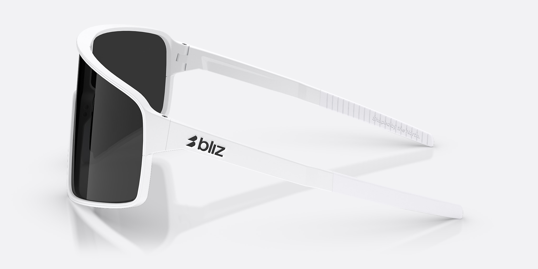 Sunglasses Bliz P001 XL (0-142) with Smoke lens and Matte White frame Image 3 of 5 Sunglasses Bliz P001 XL (0-142) with Smoke lens and Matte White frame Image 3 of 5