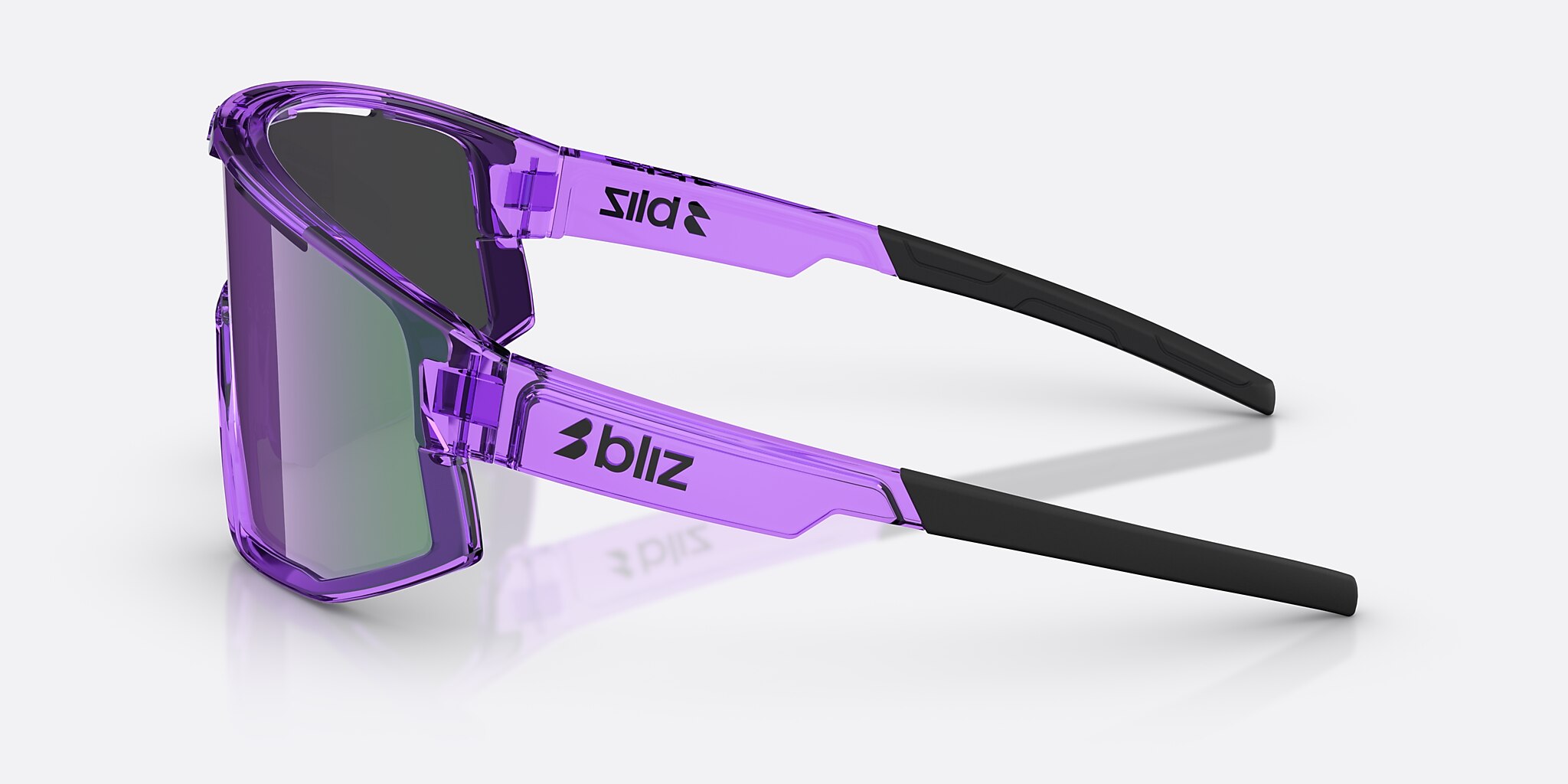Sunglasses Bliz Fusion S (0-133) with Smoke/Purple Multicolor lens and Transparent Purple frame Image 3 of 7