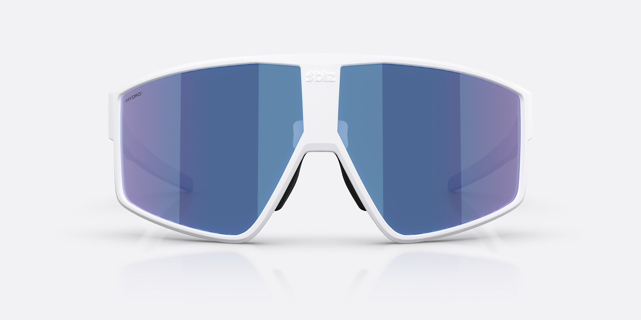 Sunglasses Bliz P002 L (69-09) with Smoke/Blue Multicolor lens and Matte White frame Image 2 of 6