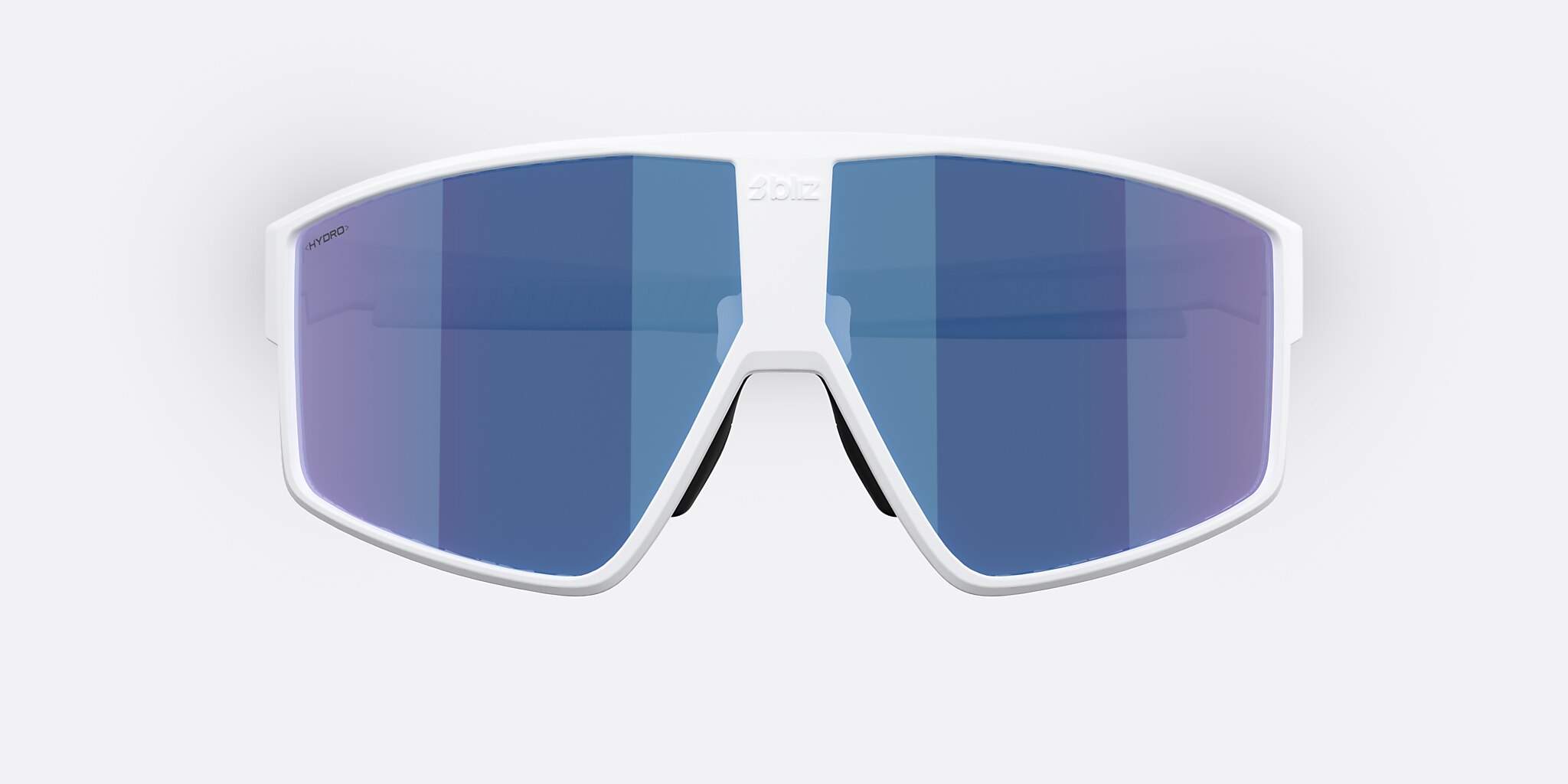 Sunglasses Bliz P002 L (69-09) with Smoke/Blue Multicolor lens and Matte White frame Image 5 of 6