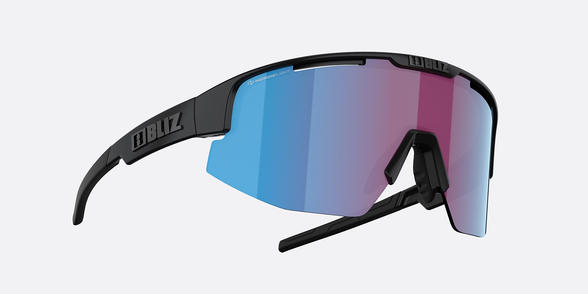 Sunglasses Bliz Matrix Small XXS (0-130) with Rose Violet Blue lens and Black frame Image 6 of 7