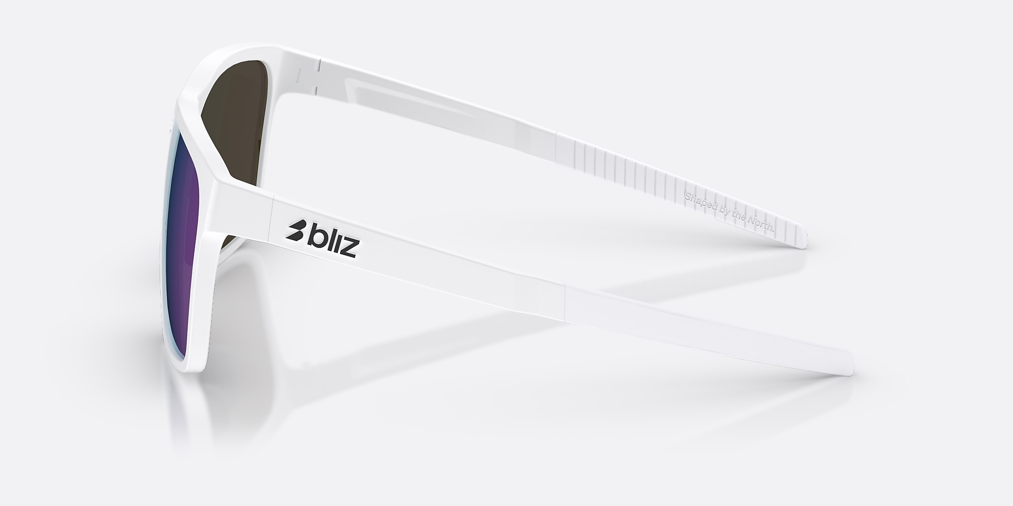 Sunglasses Bliz A001 XL (62-11) with Blue lens and Matte White frame Image 3 of 5 Sunglasses Bliz A001 XL (62-11) with Blue lens and Matte White frame Image 3 of 5