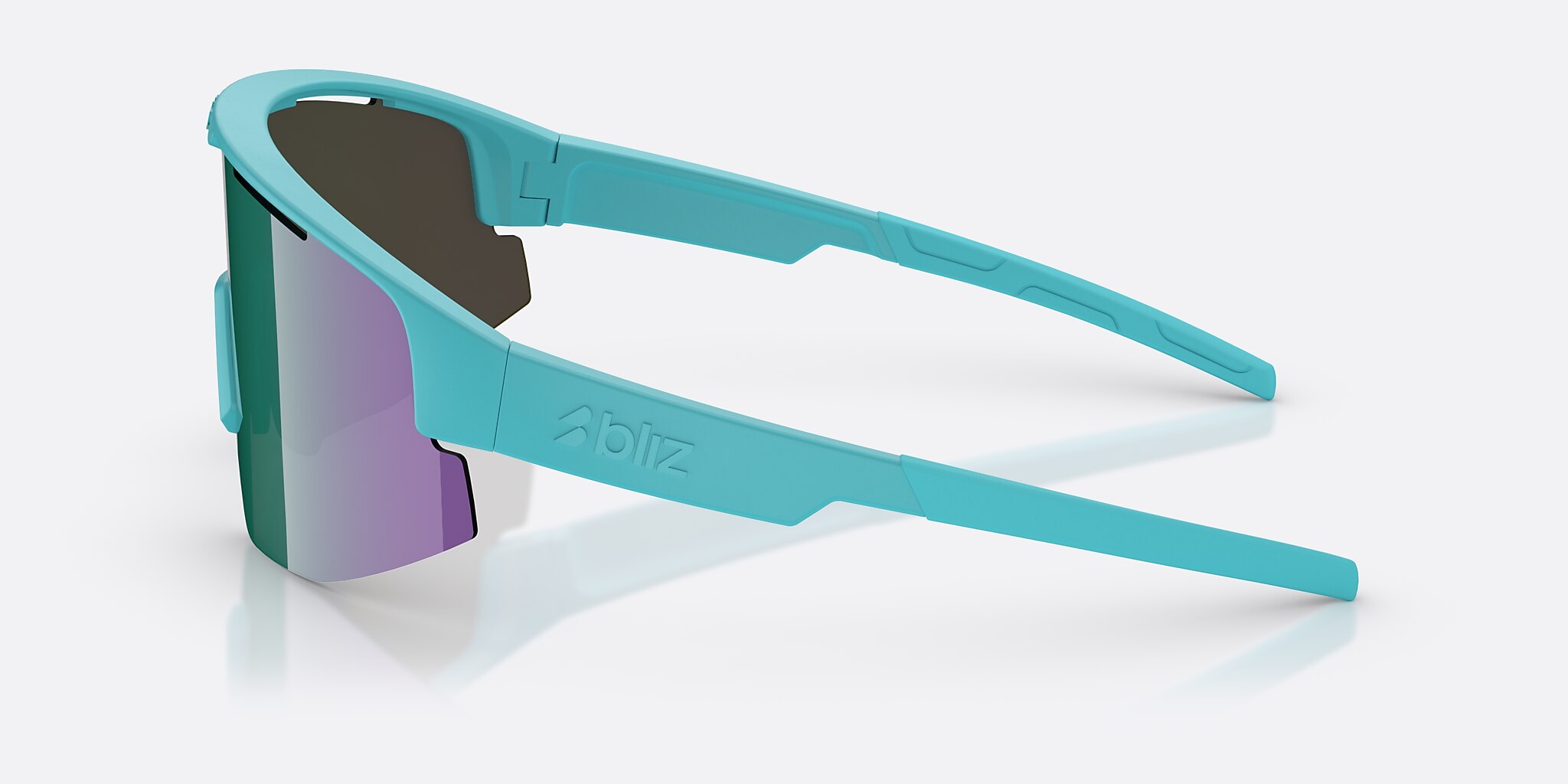 Sunglasses Bliz Matrix Small XXS (0-130) with Blue Green lens and Matte Turquoise frame Image 3 of 5