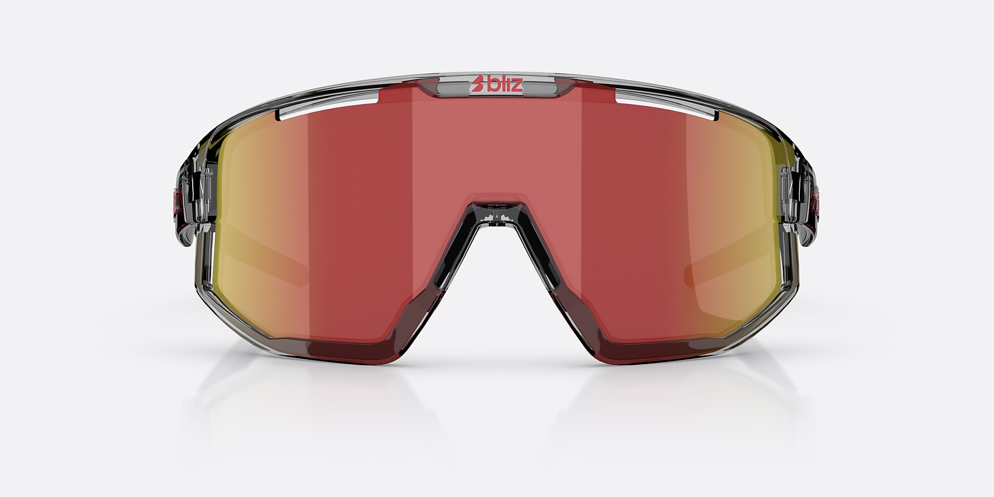 Sunglasses Bliz Fusion S (0-133) with Red lens and Transparent Dark Grey frame Image 2 of 5 Sunglasses Bliz Fusion S (0-133) with Red lens and Transparent Dark Grey frame Image 2 of 5