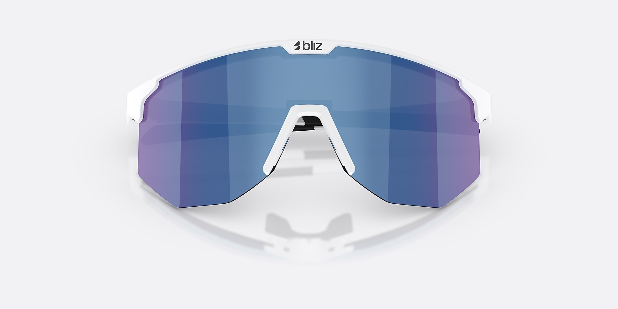 Sunglasses Bliz Hero Small L (0-129) with Brown Blue lens and White frame Image 5 of 6