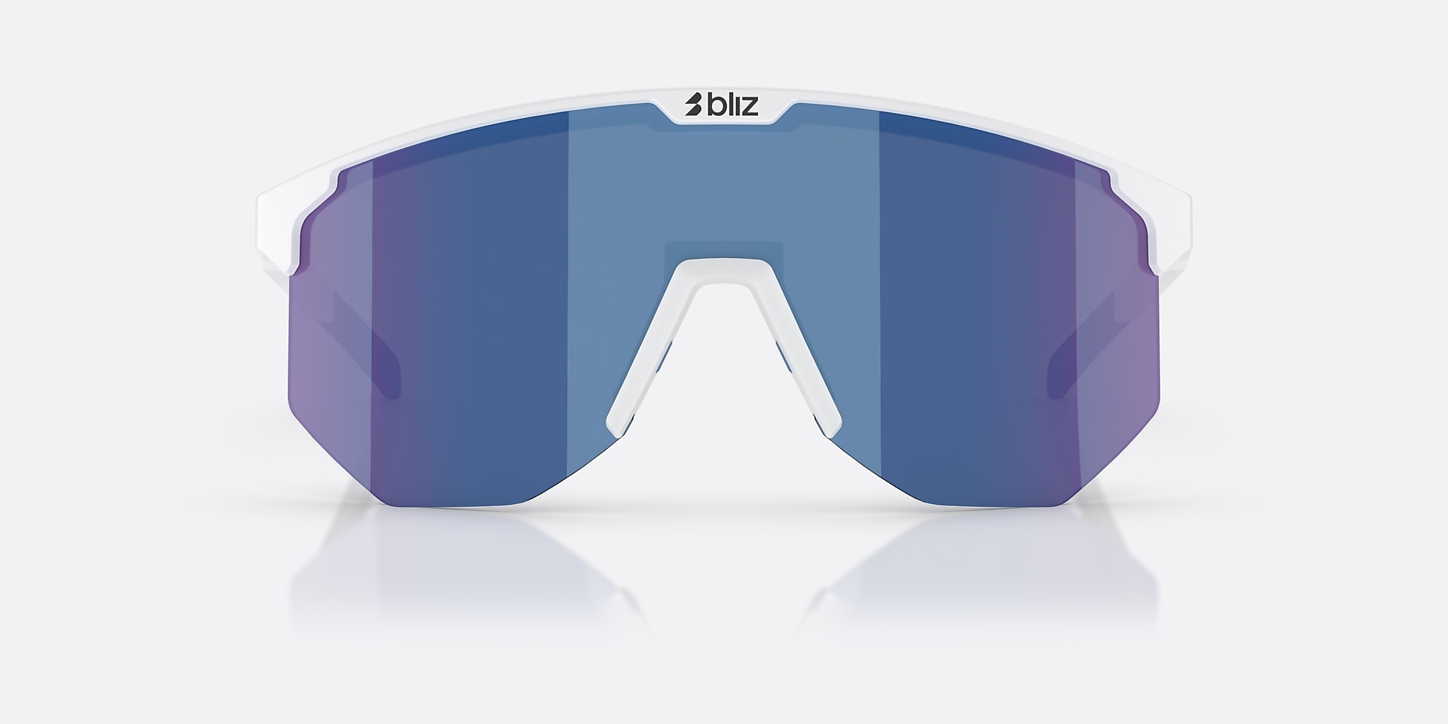 Sunglasses Bliz Hero Small L (0-129) with Brown Blue lens and White frame Image 2 of 6