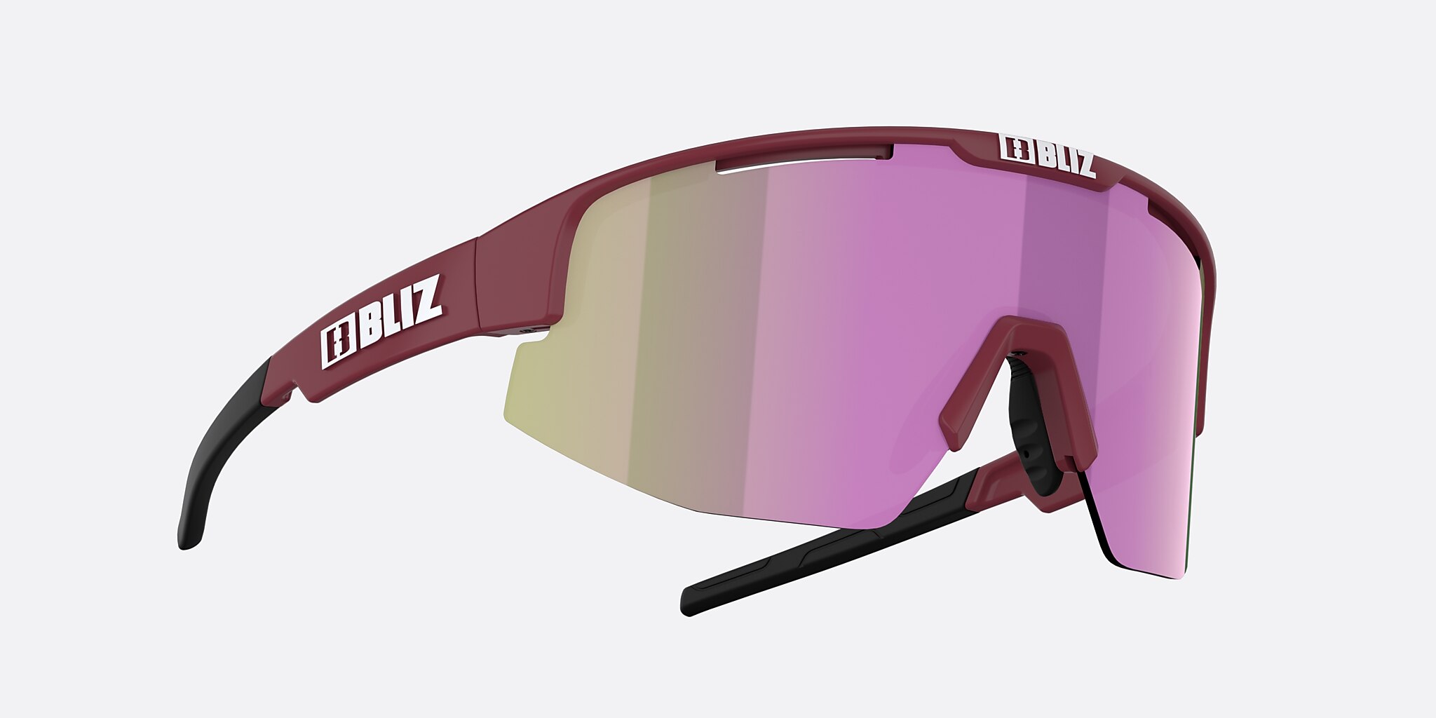 Sunglasses Bliz Matrix Small XXS (0-130) avec Marron Rose verre et Lie de vin monture Image 6 de 7