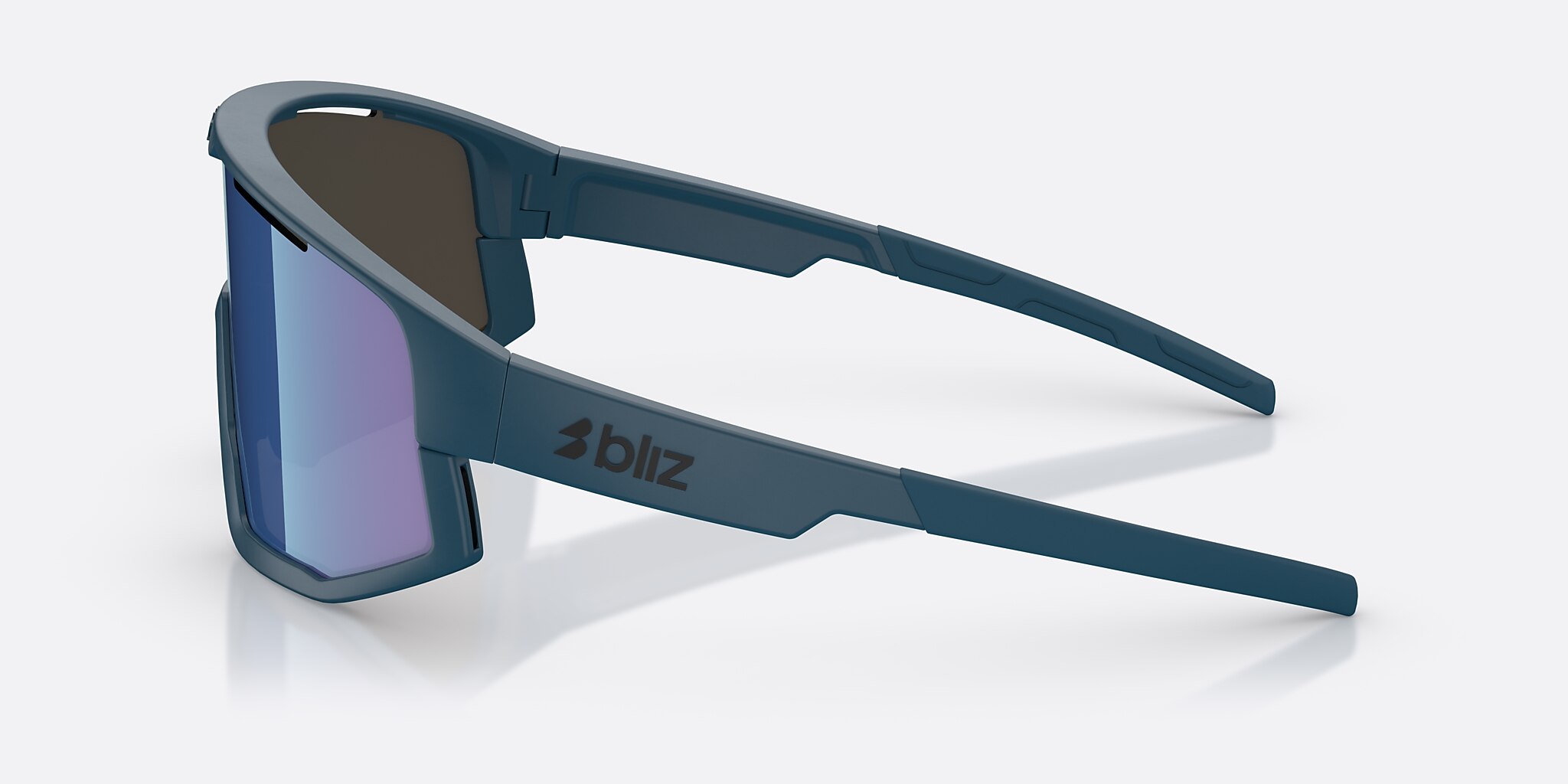 Sunglasses Bliz Fusion S (0-133) with Brown Mirror Blue lens and Matte Blue frame Image 3 of 7