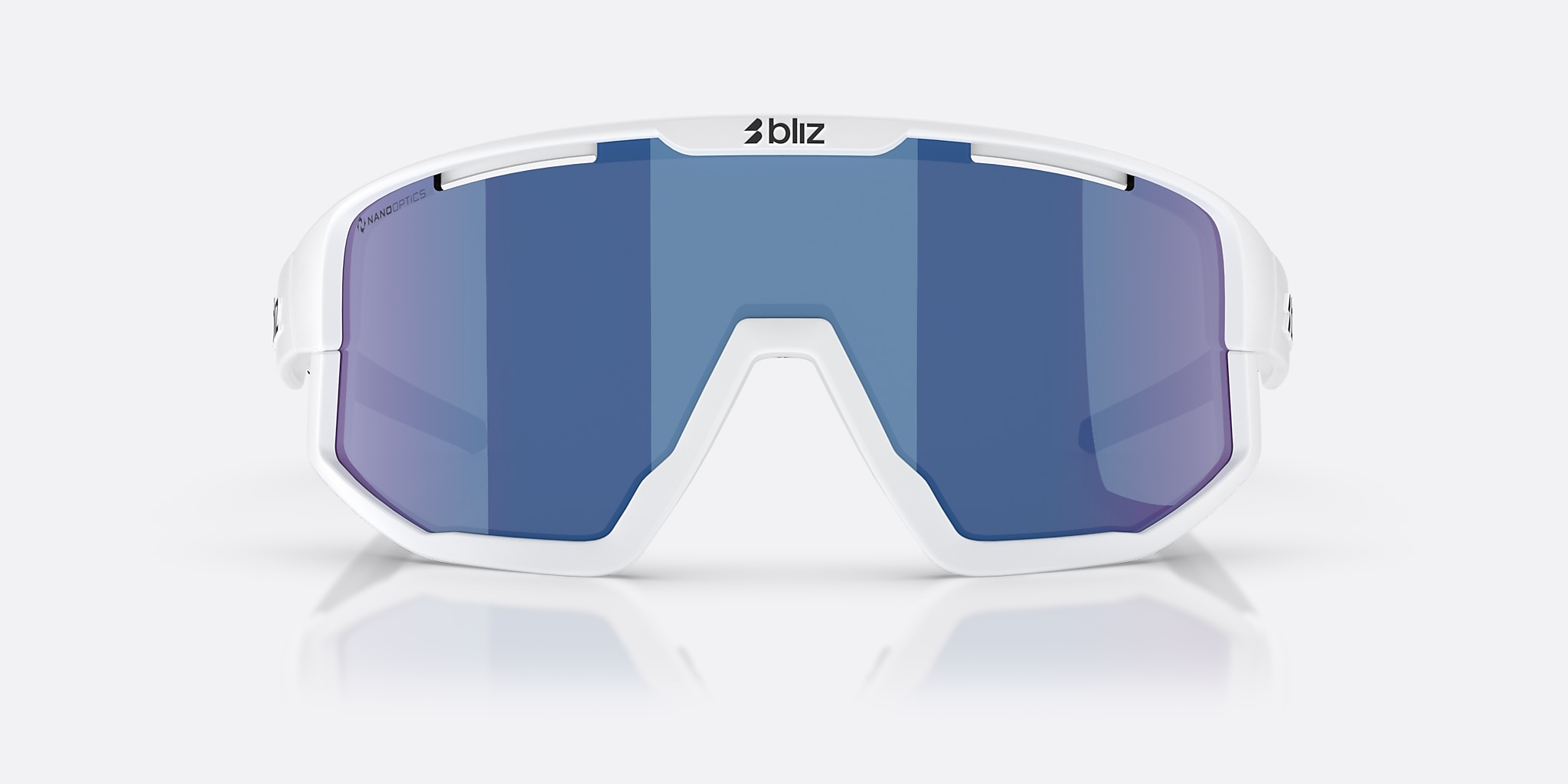 Sunglasses Bliz Fusion S (0-133) with Brown Blue lens and White frame Image 2 of 5 Sunglasses Bliz Fusion S (0-133) with Brown Blue lens and White frame Image 2 of 5