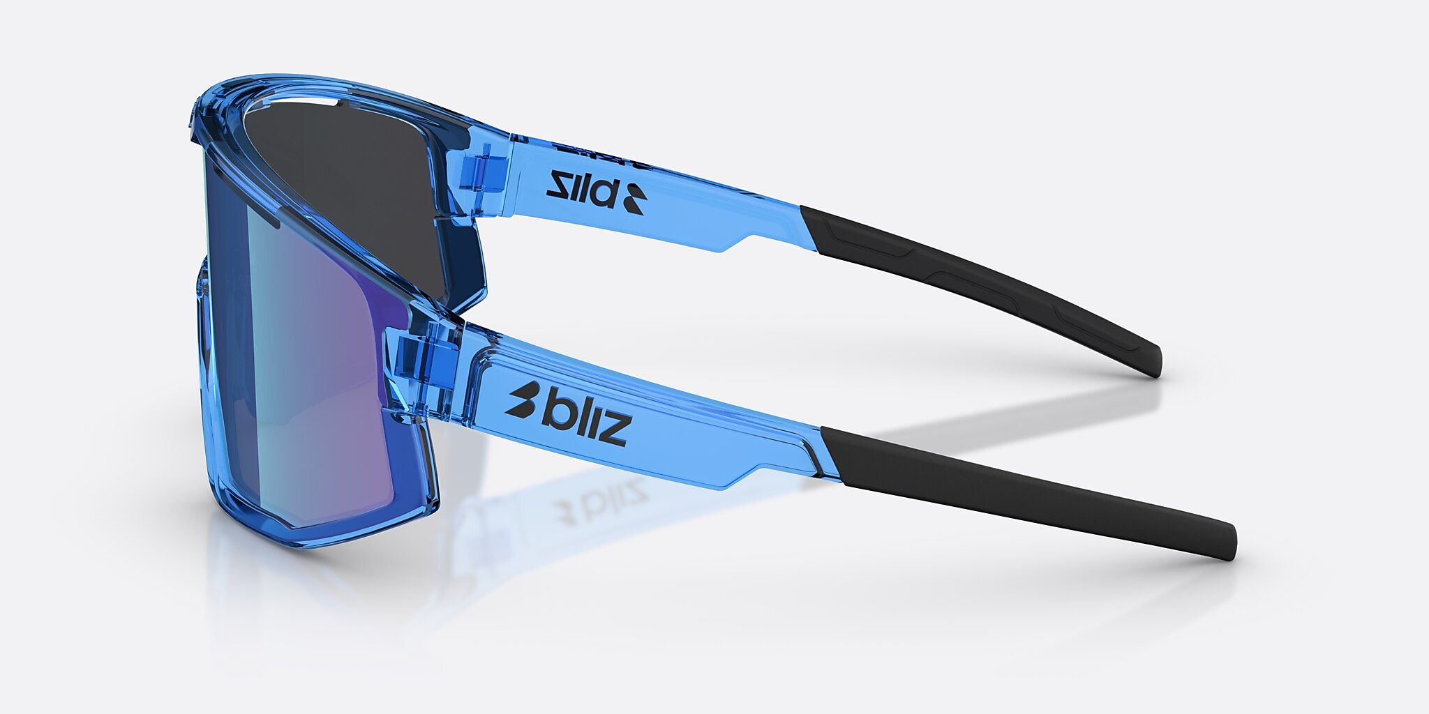 Sunglasses Bliz Fusion S (0-133) with Smoke/Blue Multicolor lens and Transparent Blue frame Image 3 of 7