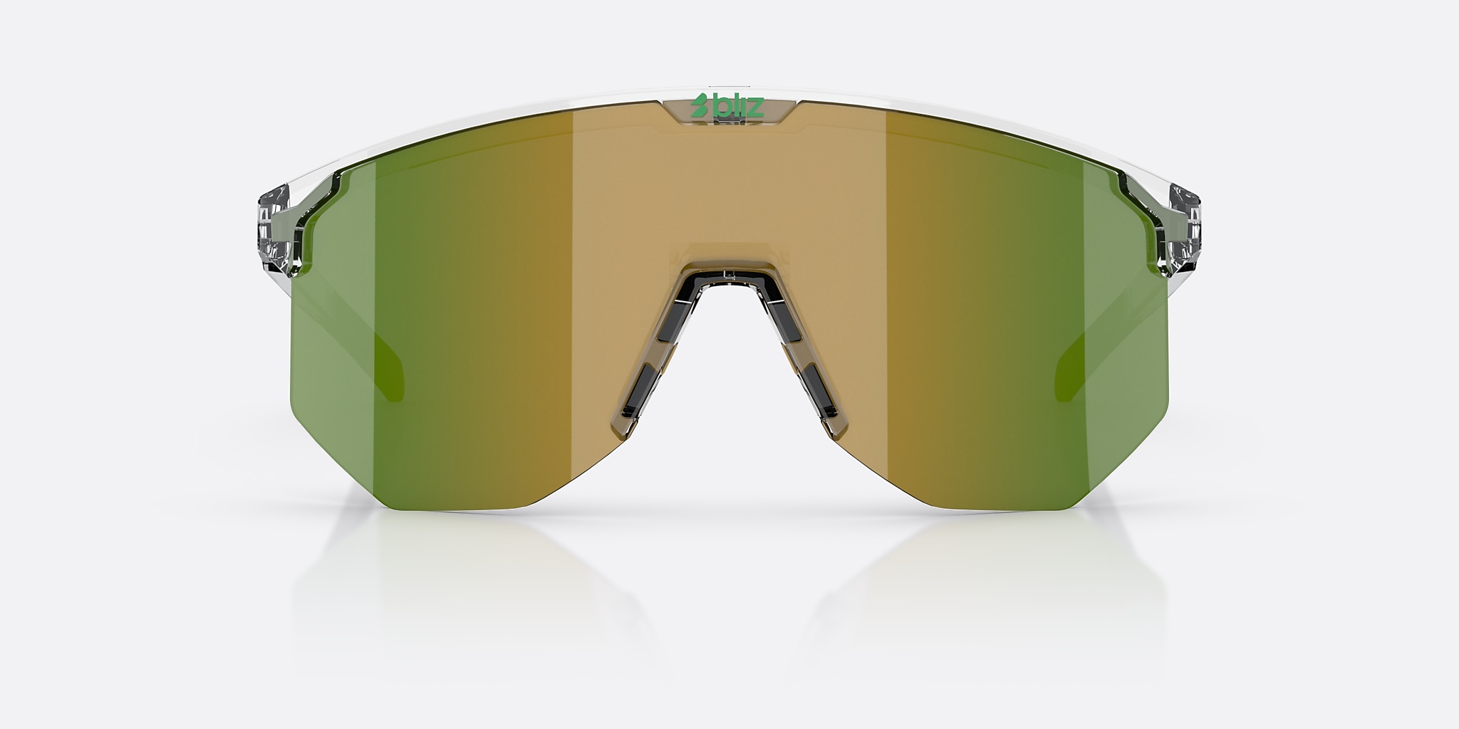 Sunglasses Bliz Hero XXL (0-142) with Green lens and Transparent White frame Image 2 of 5 Sunglasses Bliz Hero XXL (0-142) with Green lens and Transparent White frame Image 2 of 5