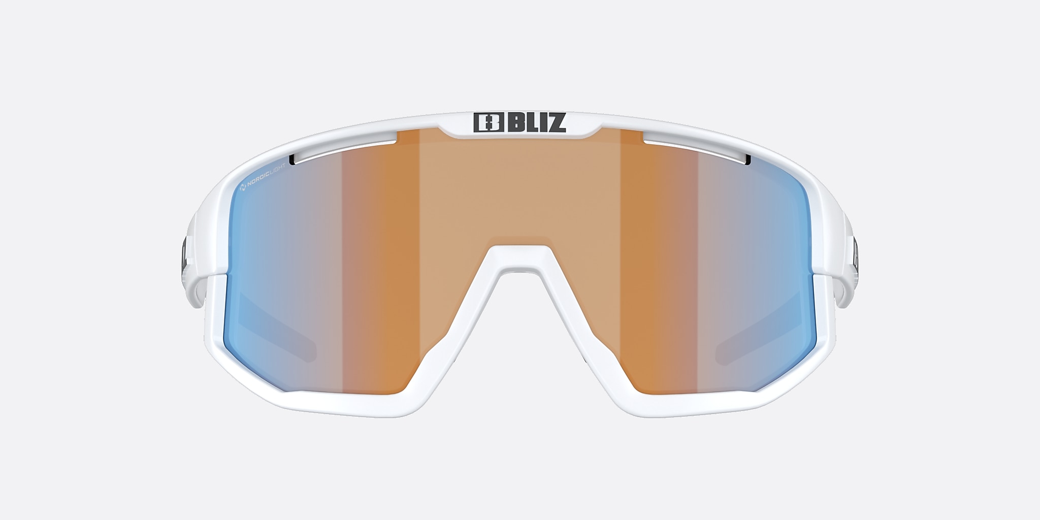 Sunglasses Bliz Fusion S (0-133) with Coral/Orange Mirror Blue lens and Matt Weiß frame Image 2 of 5 Sunglasses Bliz Fusion S (0-133) with Coral/Orange Mirror Blue lens and Matt Weiß frame Image 2 of 5