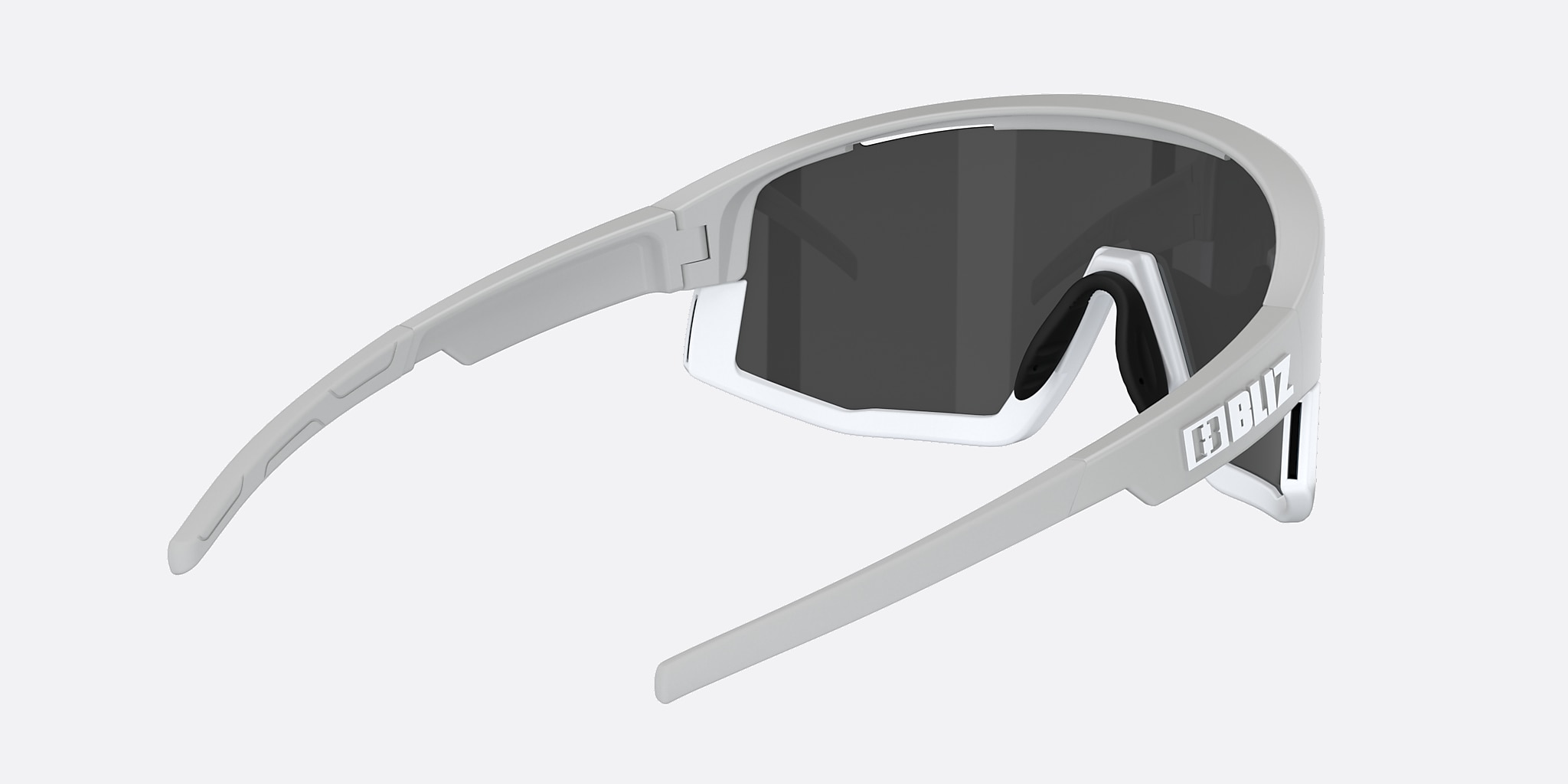 Sunglasses Bliz Fusion S (0-133) with Smoke Ice Blue lens and Light Grey frame Image 4 of 5 Sunglasses Bliz Fusion S (0-133) with Smoke Ice Blue lens and Light Grey frame Image 4 of 5