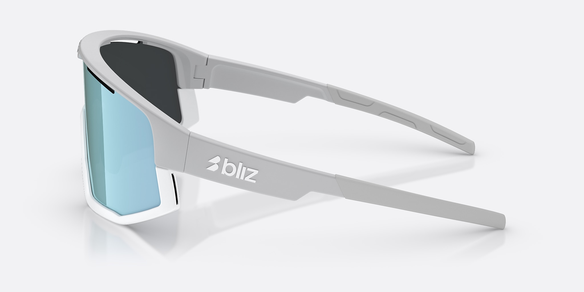 Sunglasses Bliz Fusion S (0-133) with Smoke Ice Blue lens and Light Grey frame Image 3 of 7