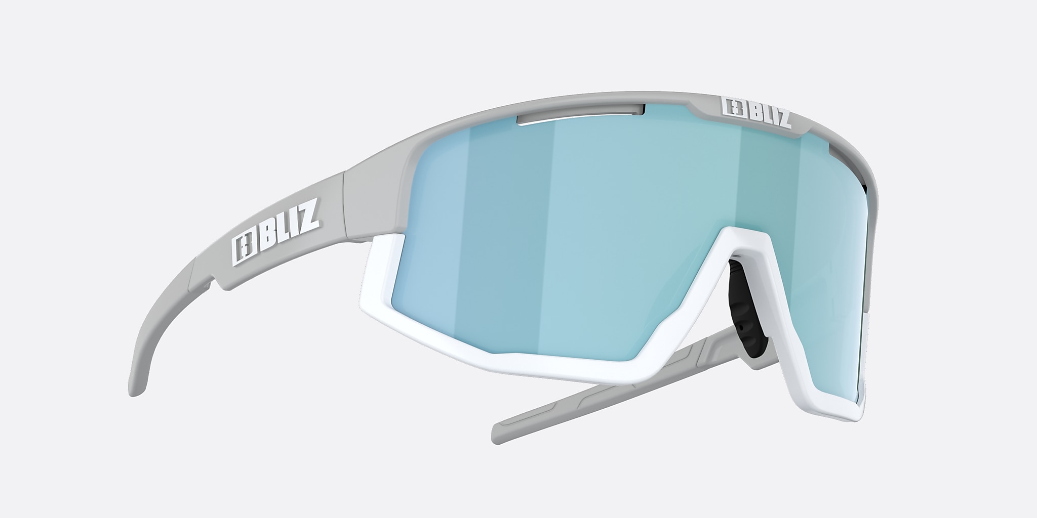Sunglasses Bliz Fusion S (0-133) with Smoke Ice Blue lens and Light Grey frame Image 5 of 5 Sunglasses Bliz Fusion S (0-133) with Smoke Ice Blue lens and Light Grey frame Image 5 of 5