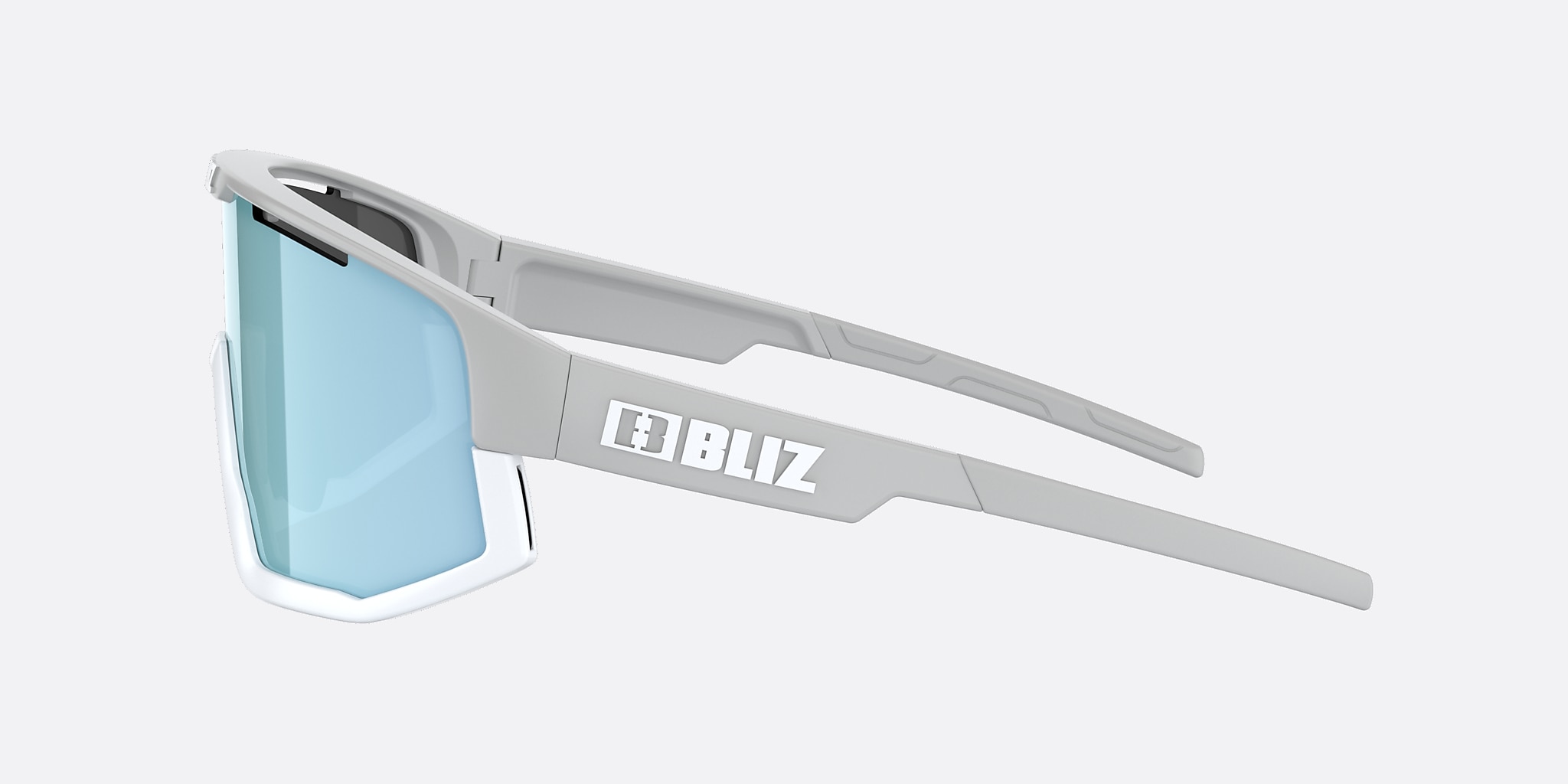 Sunglasses Bliz Fusion S (0-133) with Smoke Ice Blue lens and Light Grey frame Image 3 of 5 Sunglasses Bliz Fusion S (0-133) with Smoke Ice Blue lens and Light Grey frame Image 3 of 5