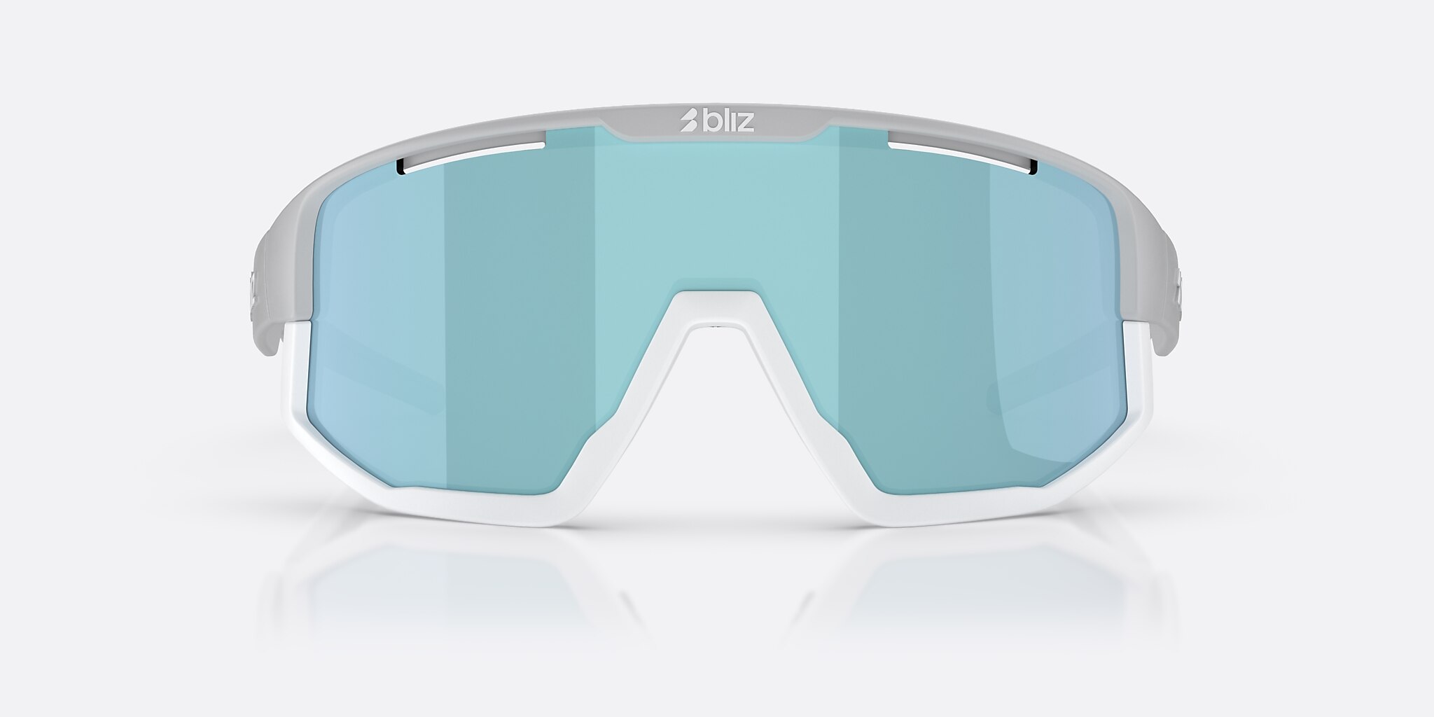 Sunglasses Bliz Fusion S (0-133) with Smoke Ice Blue lens and Light Grey frame Image 2 of 7
