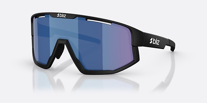 Sunglasses Bliz Fusion S (0-133) with Smoke Blue lens and Black frame Image 1 of 7