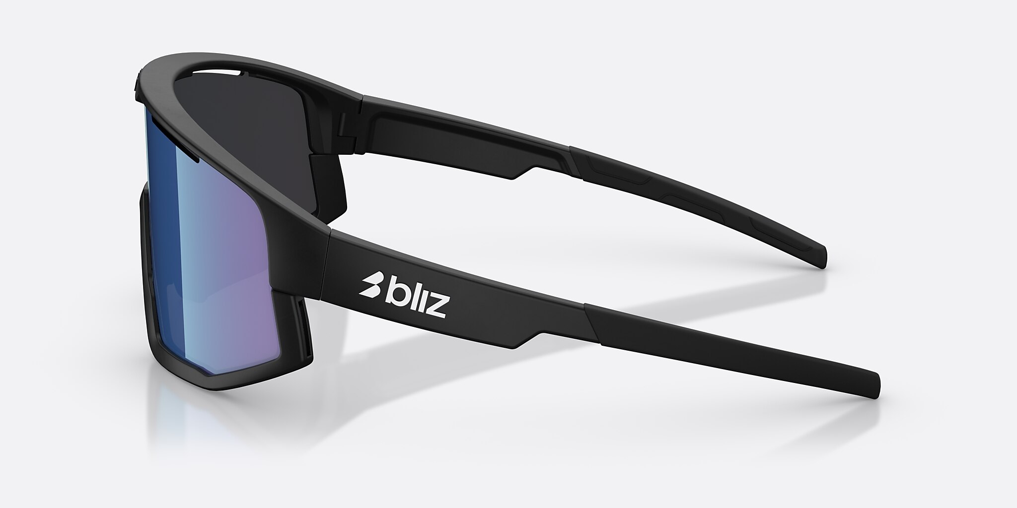 Sunglasses Bliz Fusion S (0-133) with Smoke Blue lens and Black frame Image 3 of 7