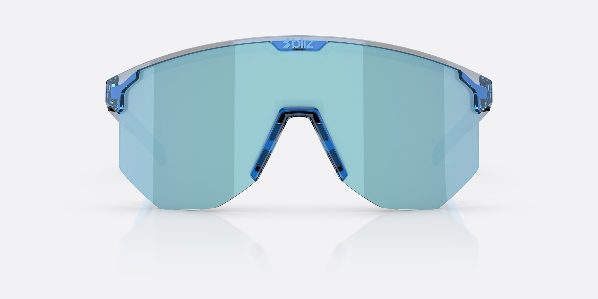 Sunglasses Bliz Hero XXL (0-142) with Ice Blue lens and Transparent Blue frame Image 2 of 5 Sunglasses Bliz Hero XXL (0-142) with Ice Blue lens and Transparent Blue frame Image 2 of 5