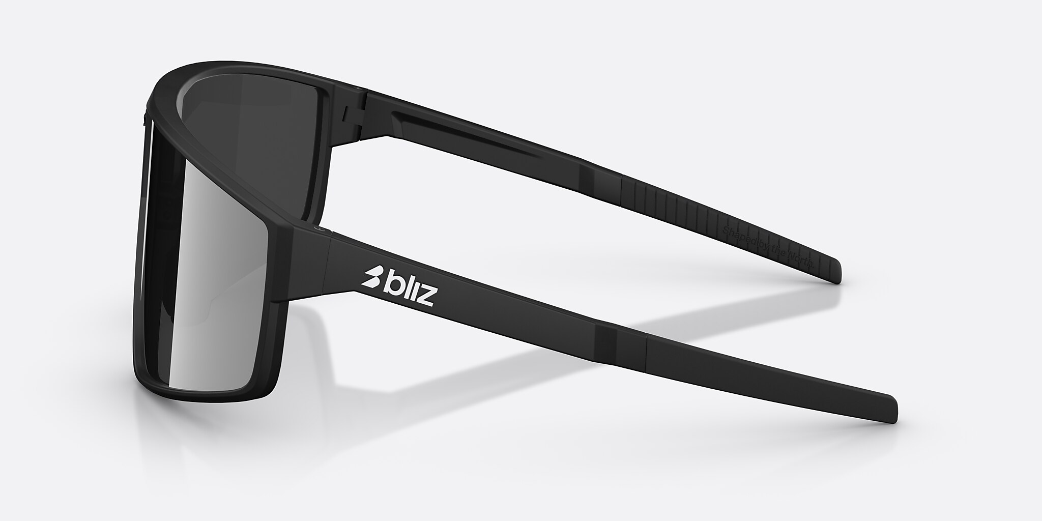 Sunglasses Bliz P002 L (69-09) with Smoke/Silver Mirror lens and Matte Black frame Image 3 of 6