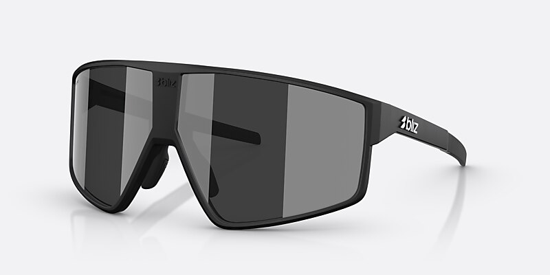 Sunglasses Bliz P002 L (69-09) with Smoke/Silver Mirror lens and Matte Black frame Image 1 of 6