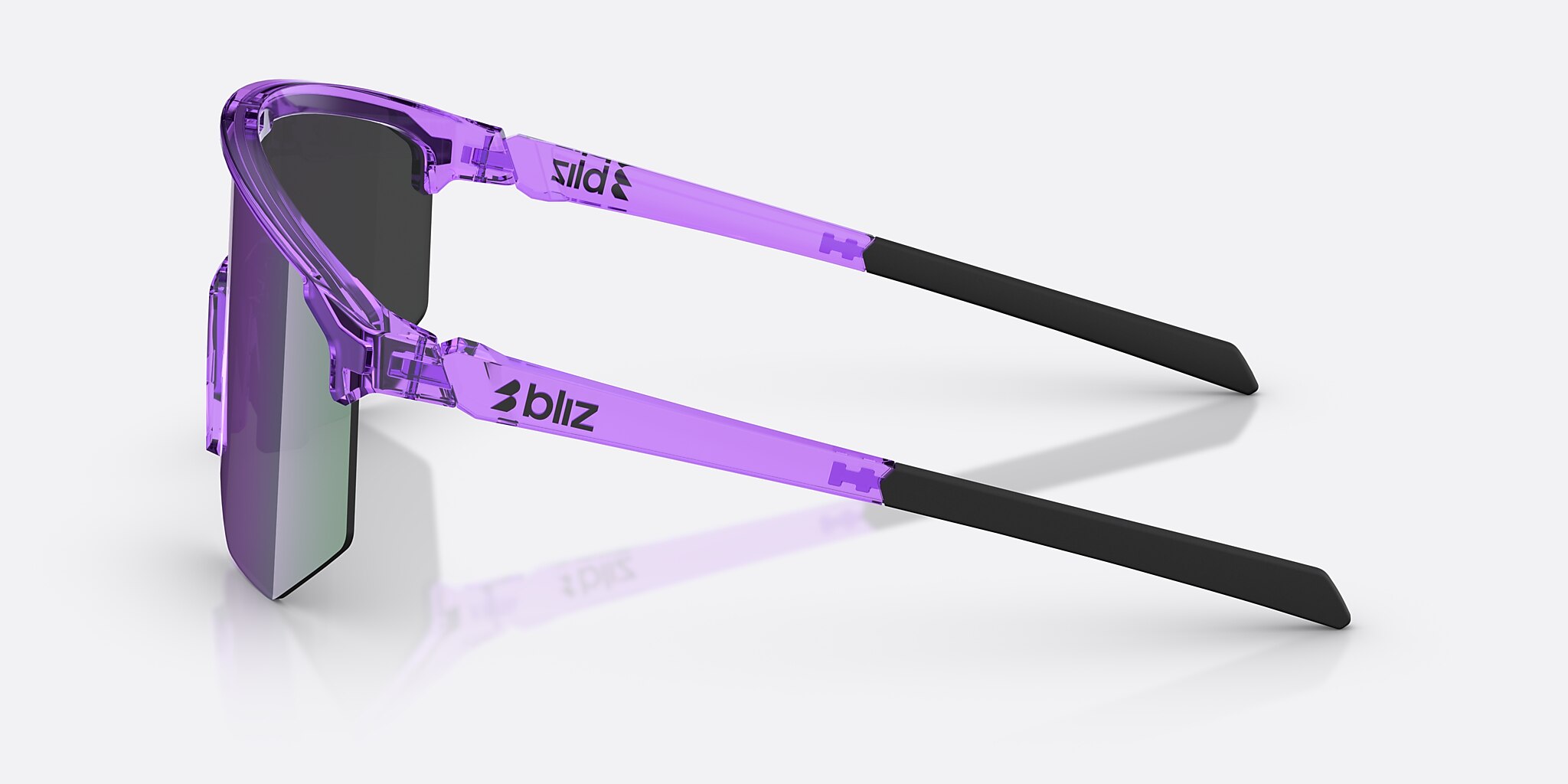 Sunglasses Bliz Hero XXL (0-142) with Smoke/Purple Multicolor lens and Transparent Purple frame Image 3 of 6