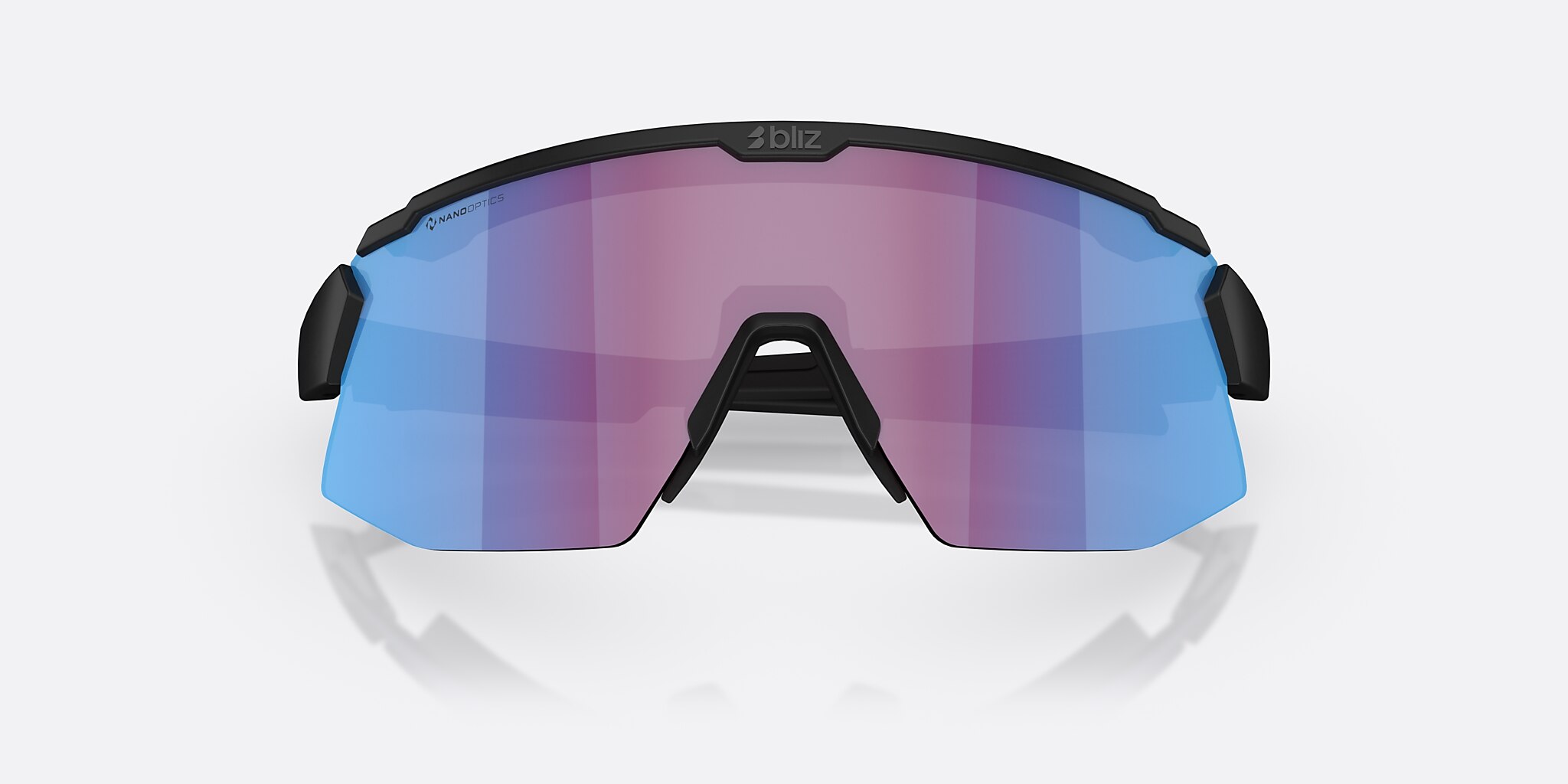 Sunglasses Bliz Breeze Small M (0-135) with Rosa/Violet/Blå lens and Black frame Image 5 of 7
