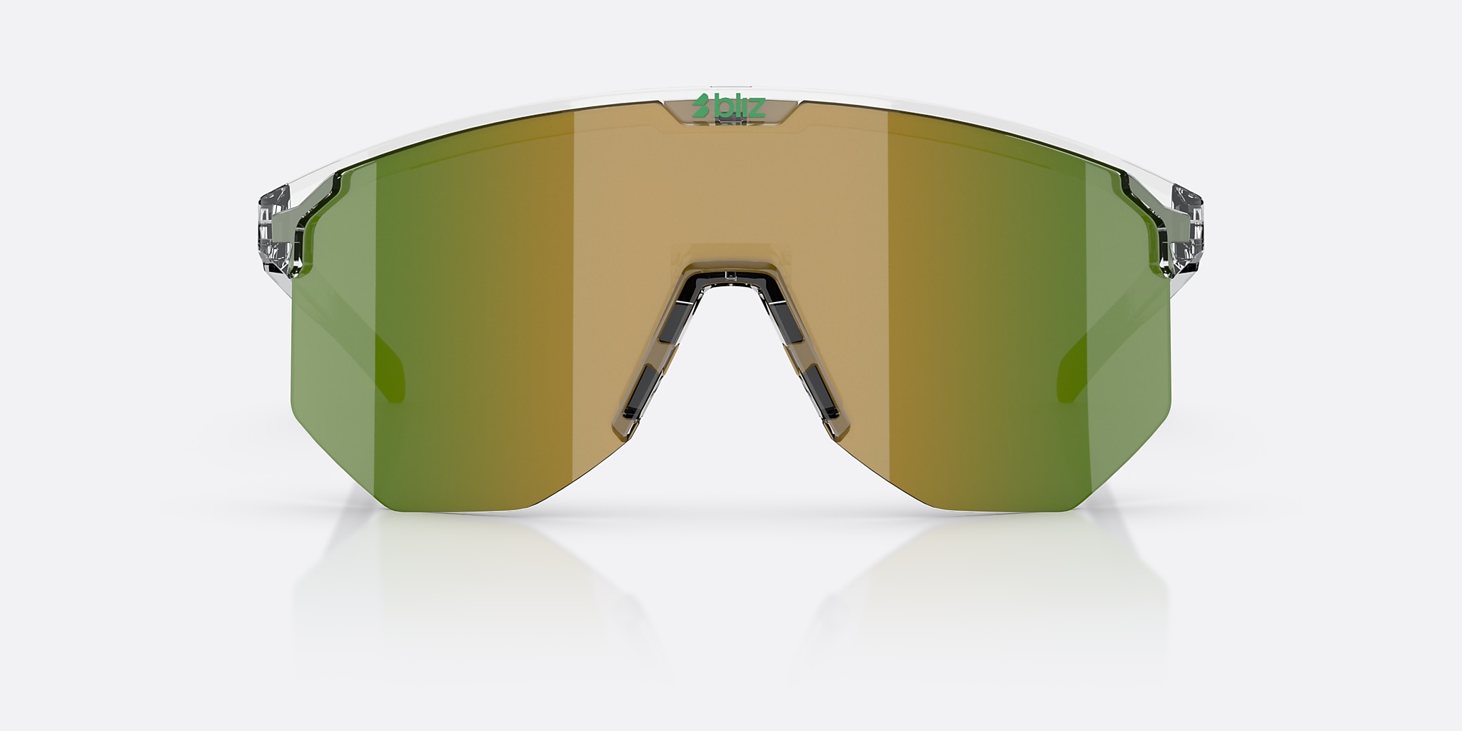 Sunglasses Bliz Hero Small L (0-129) with Green lens and Transparent White frame Image 2 of 5 Sunglasses Bliz Hero Small L (0-129) with Green lens and Transparent White frame Image 2 of 5