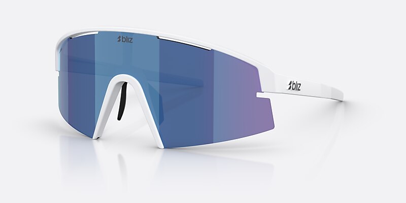 Sunglasses Bliz P006 XL (0-140) with Smoke/Blue Multicolor lens and Matte White frame Image 1 of 6