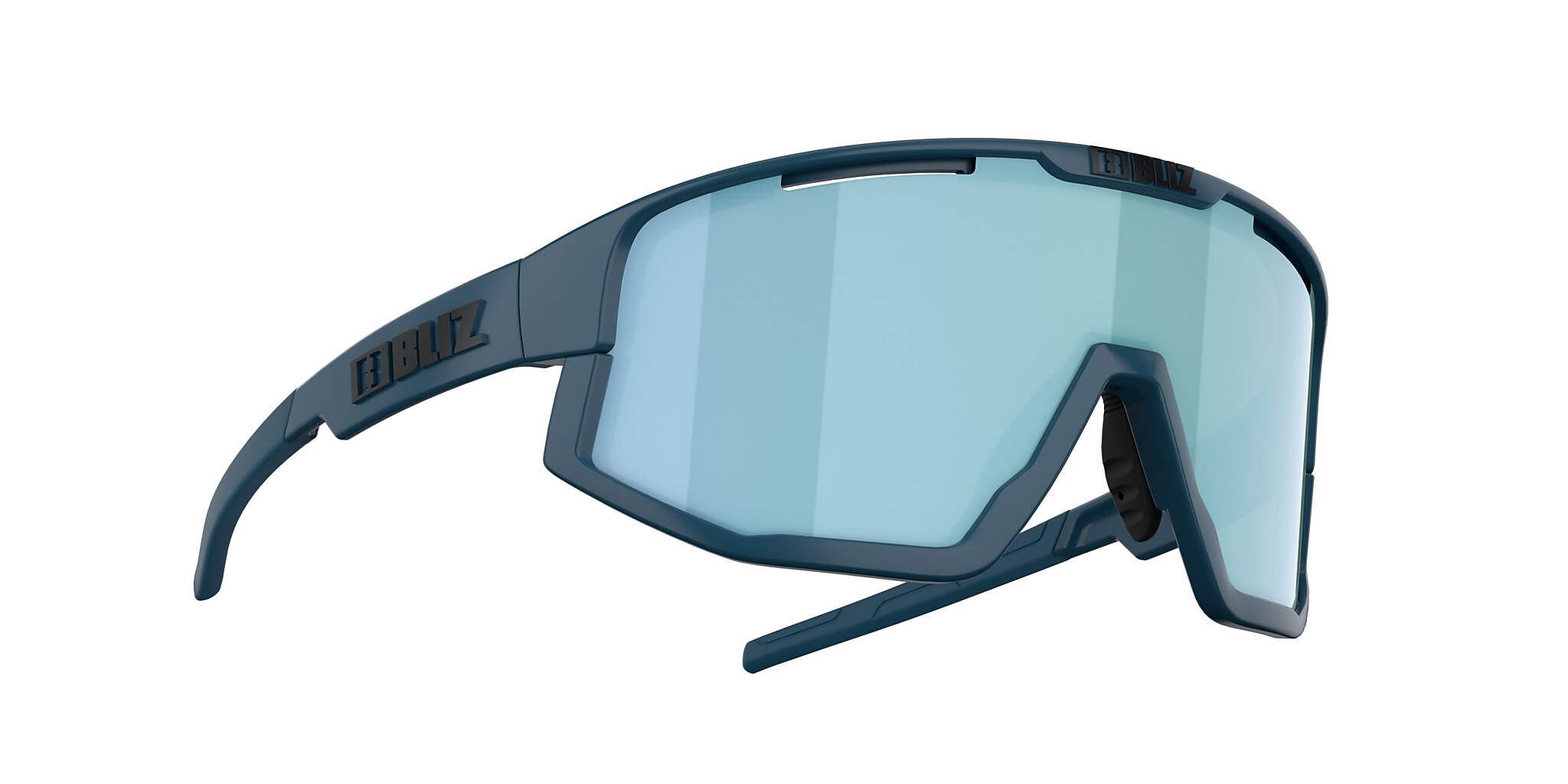 Fusion Small Sunglasses in Smoke Mirror Ice Blue | Bliz