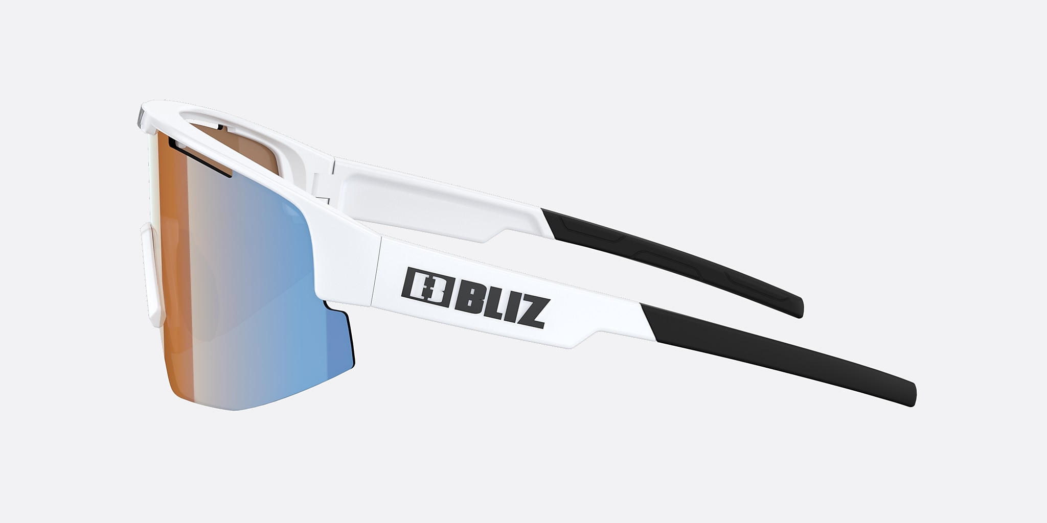 Sunglasses Bliz Matrix S (0-133) with Coral/Orange Mirror Blue lens and Matte White frame Image 3 of 5 Sunglasses Bliz Matrix S (0-133) with Coral/Orange Mirror Blue lens and Matte White frame Image 3 of 5
