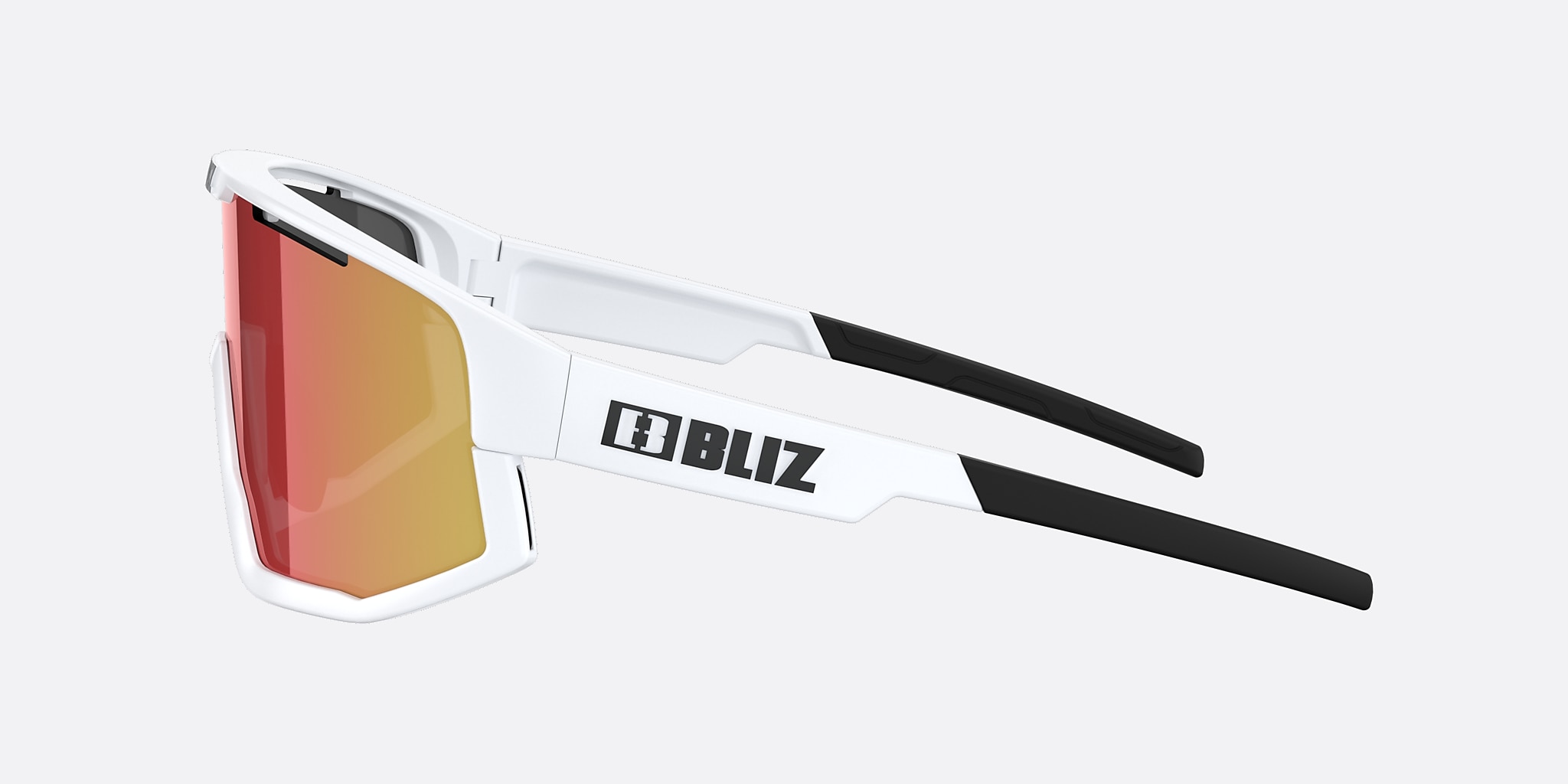 Sunglasses Bliz Fusion S (0-133) with Smoke Red lens and White frame Image 3 of 5 Sunglasses Bliz Fusion S (0-133) with Smoke Red lens and White frame Image 3 of 5